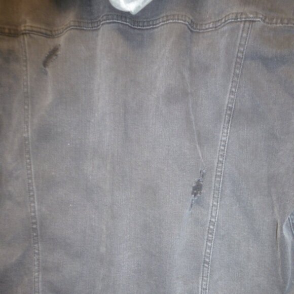 Hollister Men's Black Camo Hooded Denim Jacket - XL - Picture 7 of 12